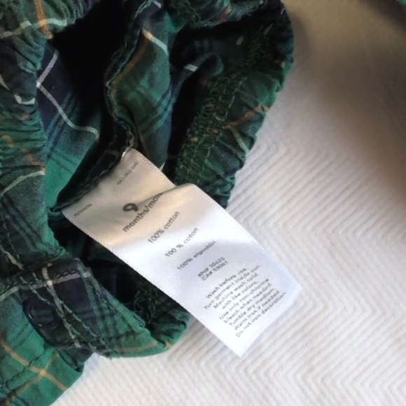 carter's 2-pack plaid cotton button down collared bodysuit bundle 9 months baby - Picture 6 of 6